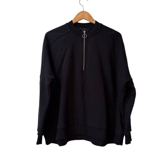 AllSaints Womens Oversized Sweatshirt Size Medium/Large Artillery Sweat 1/3 Zip - Picture 1 of 11